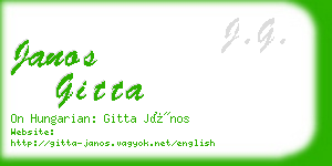 janos gitta business card